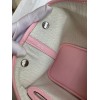Hermes Garden Party 30 Handmade Bag in Toile and Pink Leather