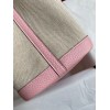 Hermes Garden Party 30 Handmade Bag in Toile and Pink Leather
