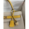 Hermes Kelly Sellier 32 Bicolor Bag in Trench and Yellow Epsom Calfskin