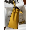 Hermes Kelly Sellier 32 Bicolor Bag in Trench and Yellow Epsom Calfskin