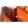 Hermes Birkin 25 Bag In Orange Clemence Leather with GHW