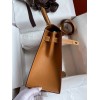 Hermes Kelly Sellier 28 Handmade Bag In Gold Epsom Calfskin