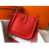 Hermes Evelyne III 29 Bag In Red Clemence Leather