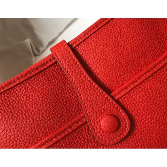 H**mes evelyne iii 29 bag in red clemence leather