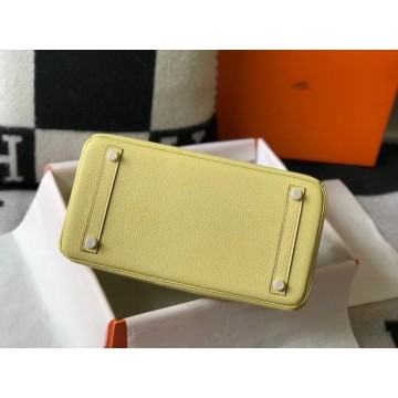 Hermes Birkin 30 Bag in Jaune Poussin Clemence Leather with GHW Hermes Birkin 30 Bag in Jaune Poussin Clemence Leather with GHW