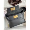 Hermes 24/24 Mini 21 Handmade Bag in Black Evercolor Leather