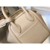 Hermes Lindy Mini Bag In Trench Clemence Leather GHW