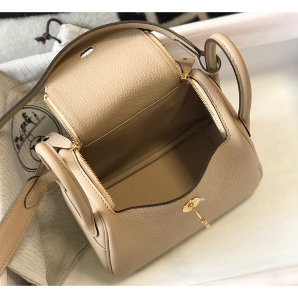 H**mes lindy mini bag in trench clemence leather ghw