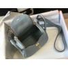 Hermes Lindy Mini Bag In Blue Lin Clemence Leather GHW