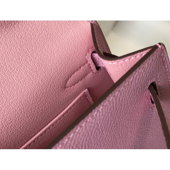 H**mes kelly mini ii sellier bag in mauve sylvestre epsom leather