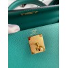Hermes Kelly Sellier 32 Handmade Bag in Malachite Epsom Calfskin