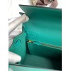 Hermes Kelly Sellier 32 Handmade Bag in Malachite Epsom Calfskin