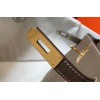 Hermes Kelly 32cm Retourne Bag in Taupe Clemence Leather GHW