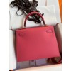 Hermes Kelly Sellier 28 Handmade Bag In Rose Lipstick Epsom Calfskin