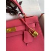 Hermes Kelly Sellier 28 Handmade Bag In Rose Lipstick Epsom Calfskin