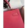 Hermes Kelly Sellier 28 Handmade Bag In Rose Lipstick Epsom Calfskin