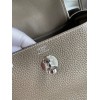 Hermes Lindy 26 Handmade Bag In Taupe Clemence Leather