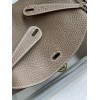 Hermes Lindy 26 Handmade Bag In Taupe Clemence Leather