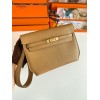 Hermes Kelly Depeches 25 Pouch in Sesame Epsom Calfskin