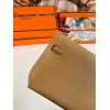 Hermes Kelly Depeches 25 Pouch in Sesame Epsom Calfskin