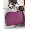 Hermes Kelly Sellier 32 Handmade Bag in Anemone Epsom Calfskin