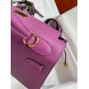 Hermes Kelly Sellier 32 Handmade Bag in Anemone Epsom Calfskin