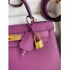 Hermes Kelly Sellier 32 Handmade Bag in Anemone Epsom Calfskin