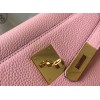 Hermes Kelly 25cm Retourne Bag in Pink Clemence Leather GHW