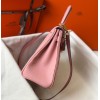 Hermes Kelly 25cm Retourne Bag in Pink Clemence Leather GHW
