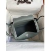 Hermes Lindy 26 Handmade Bag In Vert Amande Clemence Leather