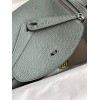 Hermes Lindy 26 Handmade Bag In Vert Amande Clemence Leather