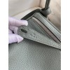 Hermes Lindy 26 Handmade Bag In Vert Amande Clemence Leather