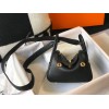 Hermes Lindy Mini Bag In Black Clemence Leather GHW