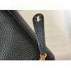 Hermes Lindy Mini Bag In Black Clemence Leather GHW