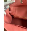 Hermes Birkin 25 Retourne Handmade Bag In Pink Ostrich Leather