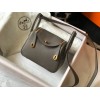 Hermes Lindy Mini Bag In Etain Clemence Leather GHW