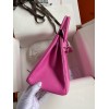 Hermes Birkin 25 Retourne Handmade Bag In Pink Lizard Leather