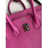 Hermes Birkin 25 Retourne Handmade Bag In Pink Lizard Leather