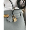 Hermes Kelly Sellier 28 Handmade Bag In Vert Amande Epsom Calfskin