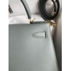 Hermes Kelly Sellier 28 Handmade Bag In Vert Amande Epsom Calfskin