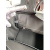 Hermes Birkin 25 Retourne Handmade Bag In Graphite Matte Alligator Leather