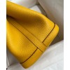 Hermes Garden Party 30 Handmade Bag in Jaune Ambre Clemence Leather