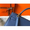 Hermes Kelly 32cm Sellier Bag in Blue Agate Epsom Calfskin GHW