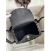 Hermes Lindy 26 Handmade Bag In Black Clemence Leather