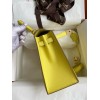 Hermes Kelly Sellier 28 Handmade Bag In Lime Epsom Calfskin