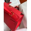 Hermes Kelly Sellier 28 Handmade Bag In Red Epsom Calfskin