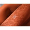Hermes Halzan 31cm Bag In Orange Clemence Leather