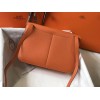 Hermes Halzan 31cm Bag In Orange Clemence Leather