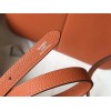 Hermes Halzan 31cm Bag In Orange Clemence Leather