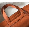 Hermes Halzan 31cm Bag In Orange Clemence Leather